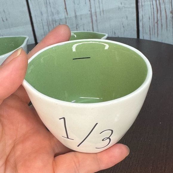 RAE DUNN X DISNEY TINKERBELL 4 piece set ceramic measuring cup Whimsical nwt - Picture 9 of 13